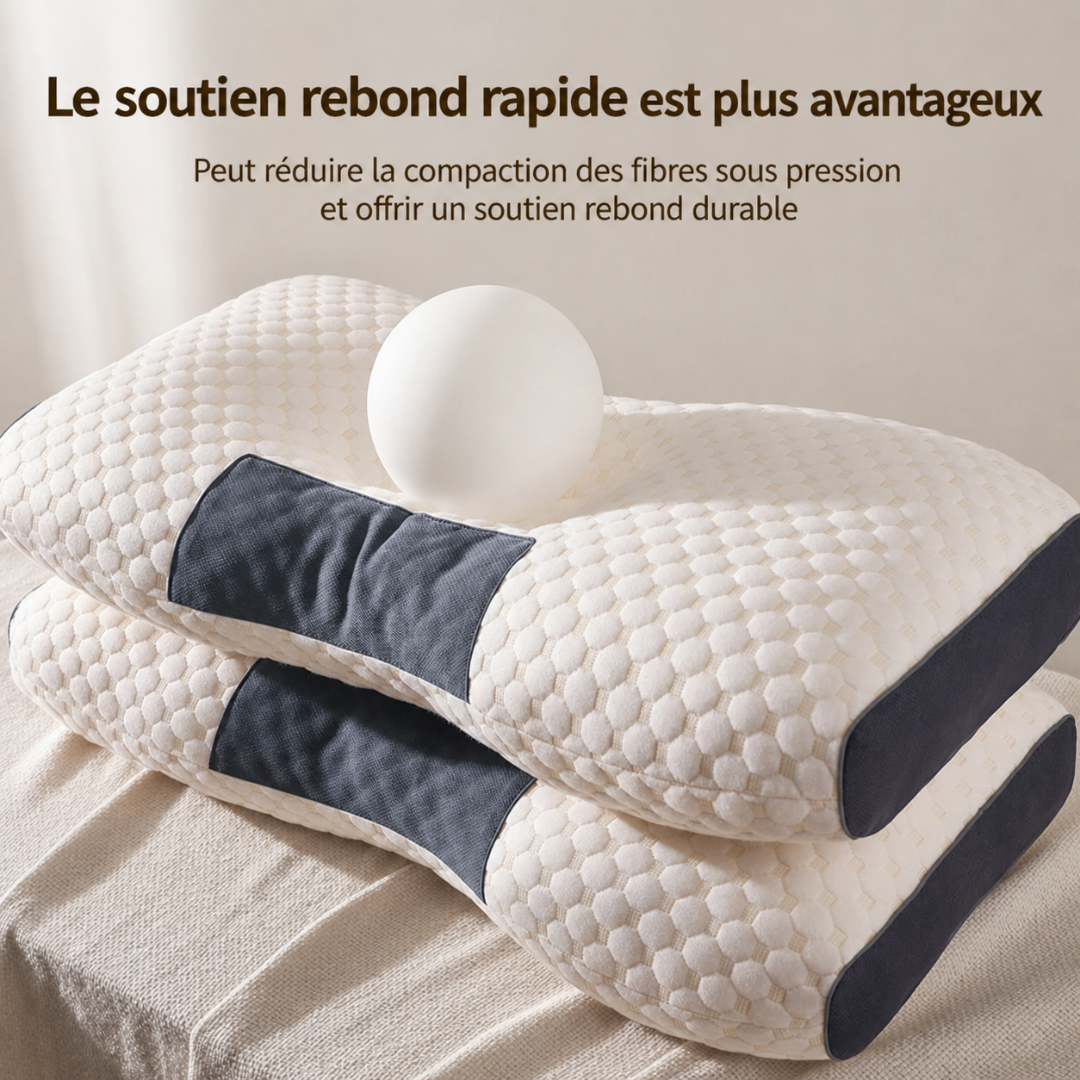 Oreiller Cervical Orthopédique pour un Sommeil Réparateur
