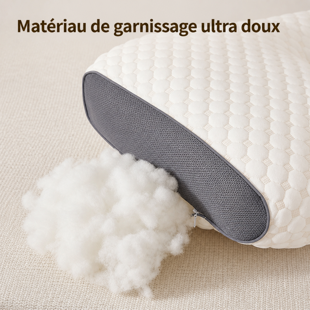 Oreiller Cervical Orthopédique pour un Sommeil Réparateur