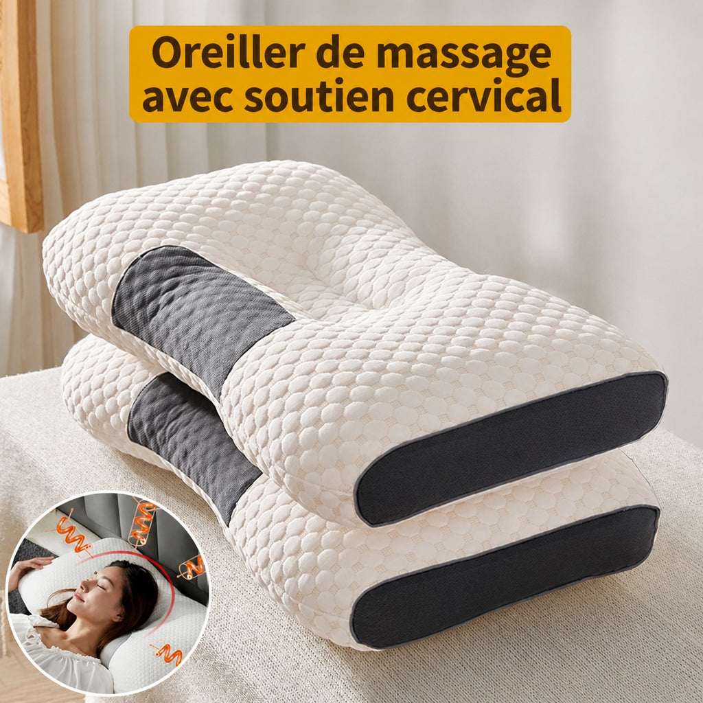 Oreiller Cervical Orthopédique pour un Sommeil Réparateur