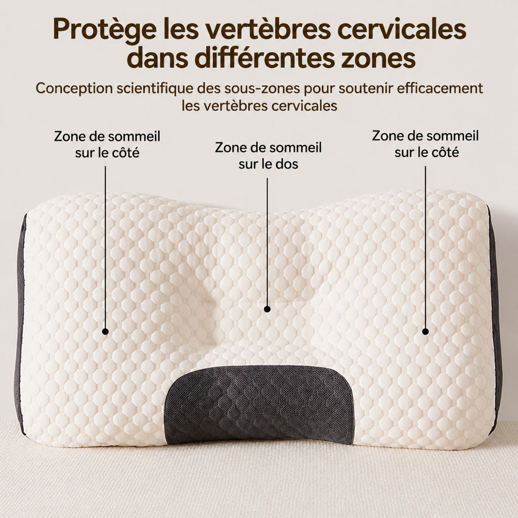 Oreiller Cervical Orthopédique pour un Sommeil Réparateur